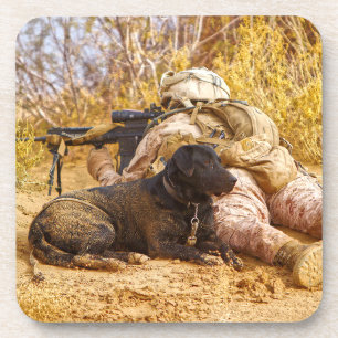 US-MILITÄRHUNDE GETRÄNKEUNTERSETZER