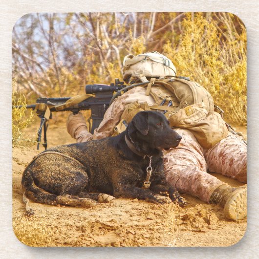 US-MILITÄRHUNDE GETRÄNKEUNTERSETZER (Vorderseite)