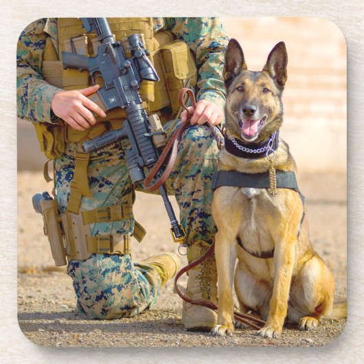 US-MILITÄRHUNDE GETRÄNKEUNTERSETZER (Vorderseite)
