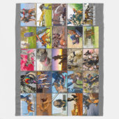 US-MILITÄRISCHE ARBEITHUNDE "MONTAGE" FLEECEDECKE (Vorderseite)