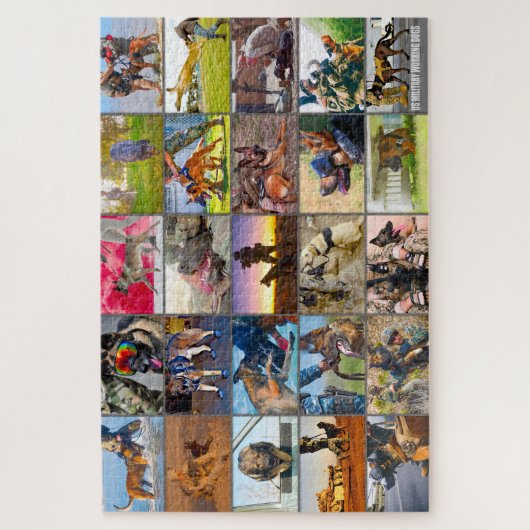 US-MILITÄRISCHE ARBEITHUNDE "MONTAGE" PUZZLE (Vertikal)