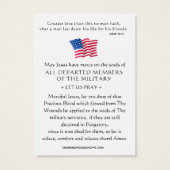 US Militärische Gedenkstätte Veteranen Gebet (Rückseite)