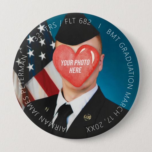 US Militärische Grundausbildung - Boot Camp Abschl Button (Vorderseite)