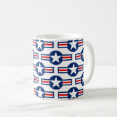 US MILITÄRISCHE ROUNDEL - Farbe Kaffeetasse (VorderseiteRechts)