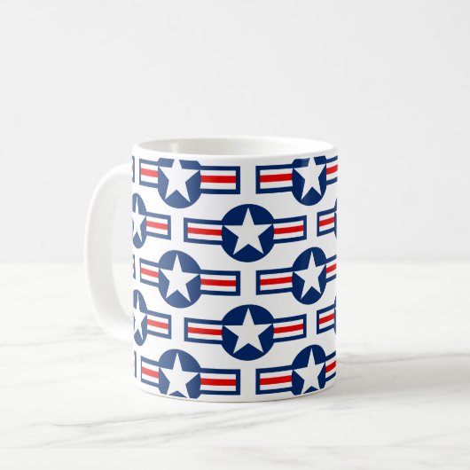 US MILITÄRISCHE ROUNDEL - Farbe Kaffeetasse (Vorderseite Links)