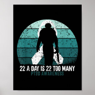 US Militärische Veteranen Selbstmordbewusstsein Pt Poster