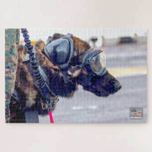 US-MILITÄRISCHER ARBEITHUND (20 x 30 Zoll) Puzzle