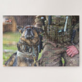 US-MILITÄRISCHER ARBEITHUND (20 x 30 Zoll) Puzzle (Horizontal)