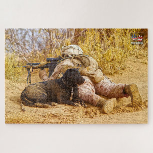 US-MILITÄRISCHER ARBEITHUND (20 x 30 Zoll) Puzzle