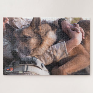 US-MILITÄRISCHER ARBEITHUND (20 x 30 Zoll) Puzzle