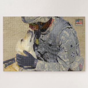 US-MILITÄRISCHER ARBEITHUND (20 x 30 Zoll) Puzzle