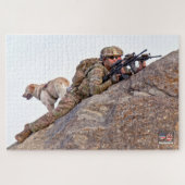 US-MILITÄRISCHER ARBEITHUND (20 x 30 Zoll) Puzzle (Horizontal)