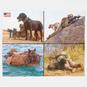 US-MILITÄRISCHER ARBEITSHUND FLEECEDECKE (Vorderseite (Horizontal))