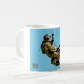 US-MILITÄRISCHER ARBEITSHUND KAFFEETASSE (Vorderseite Links)