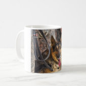 US-MILITÄRISCHER ARBEITSHUND KAFFEETASSE (Vorderseite Links)