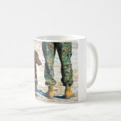 US-MILITÄRISCHER ARBEITSHUND KAFFEETASSE (VorderseiteRechts)
