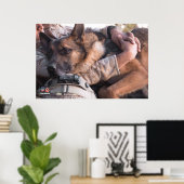 US-MILITÄRISCHER ARBEITSHUND POSTER (Heimbüro)