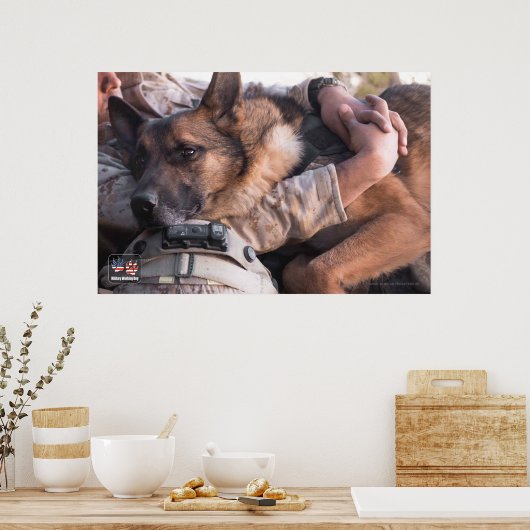 US-MILITÄRISCHER ARBEITSHUND POSTER (Küche)