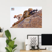 US-MILITÄRISCHER ARBEITSHUND POSTER (Heimbüro)