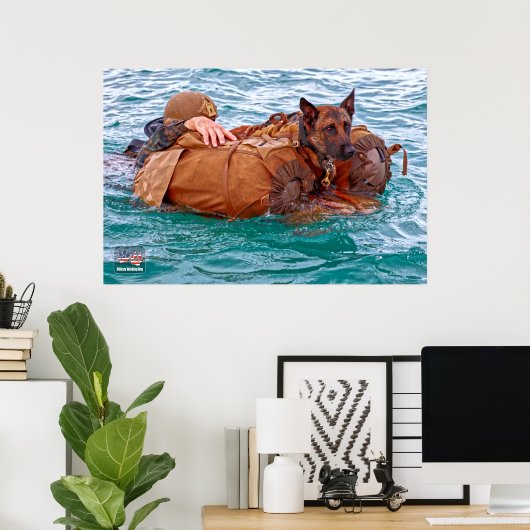 US-MILITÄRISCHER ARBEITSHUND POSTER (Heimbüro)