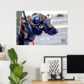 US-MILITÄRISCHER ARBEITSHUND POSTER (Heimbüro)