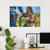 US-MILITÄRISCHER ARBEITSHUND POSTER (Heimbüro)