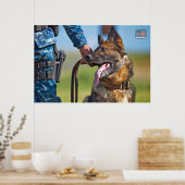 US-MILITÄRISCHER ARBEITSHUND POSTER (Küche)