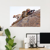 US-MILITÄRISCHER ARBEITSHUND POSTER (Heimbüro)