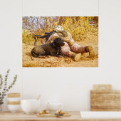 US-MILITÄRISCHER ARBEITSHUND POSTER (Küche)