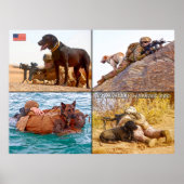US-MILITÄRISCHER ARBEITSHUND POSTER (Vorne)