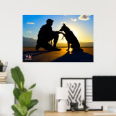 US-MILITÄRISCHER ARBEITSHUND POSTER (Heimbüro)