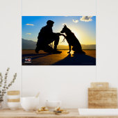 US-MILITÄRISCHER ARBEITSHUND POSTER (Küche)