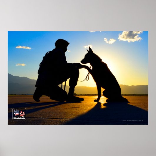 US-MILITÄRISCHER ARBEITSHUND POSTER (Vorne)