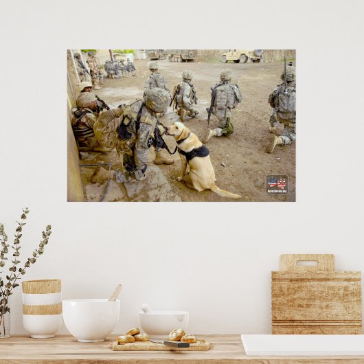 US-MILITÄRISCHER ARBEITSHUND POSTER (Küche)