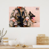 US-MILITÄRISCHER ARBEITSHUND POSTER (Küche)