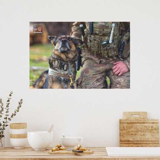 US-MILITÄRISCHER ARBEITSHUND POSTER (Küche)