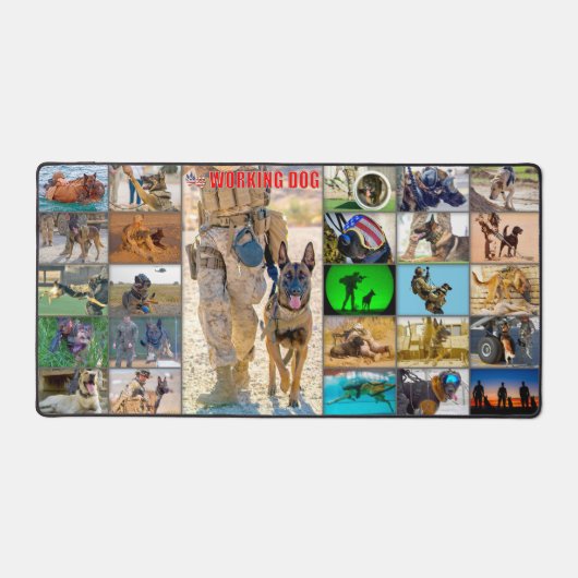 US-MILITÄRISCHER ARBEITSHUND SCHREIBTISCHUNTERLAGE (Vorderseite)