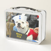 US-MILITÄRISCHER DIENST METALL BROTDOSE (Rückseite)