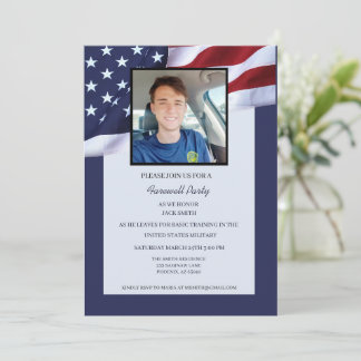 US Militärisches Bootcamp geht weg Party Einladung