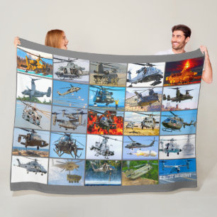 US-MILITÄRISCHES ROTORCRAFT "MONTAGE" FLEECEDECKE