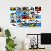 US-MILITÄRISCHES ROTORCRAFT "MONTAGE" POSTER (Heimbüro)