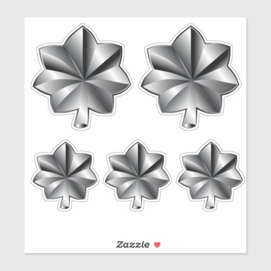 US-Militärstab - Oberstleutnant Aufkleber (Blatt)