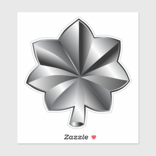 US-Militärstab - Oberstleutnant Aufkleber (Blatt)