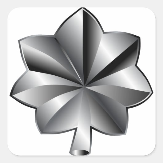US-Militärstab - Oberstleutnant Quadratischer Aufkleber (Vorderseite)