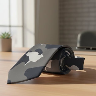 US-Militärübungsbekämpfung Graue Camouflage Nahtlo Krawatte