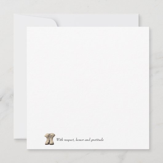 US-Militärweihnachtskarten Mitteilungskarte (Rückseite)