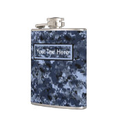 US Military Blue Camouflage 6 oz oder 8 oz Flask Flachmann (Links)