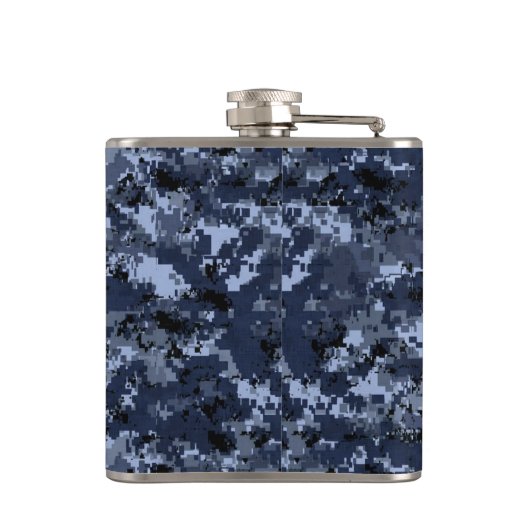 US Military Blue Camouflage 6 oz oder 8 oz Flask Flachmann (Rückseite)