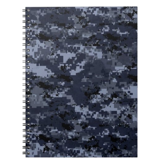 US Military Blue Camouflage Notebook-Planer Notizblock (Vorderseite)