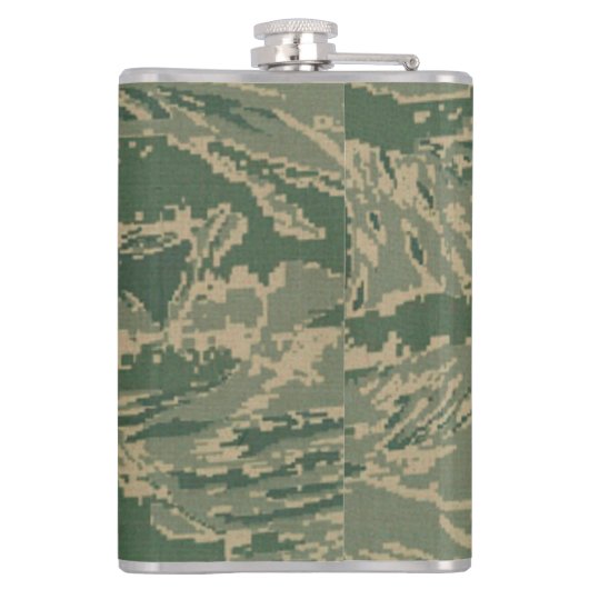 US Military Green Camouflage 6 oz oder 8 oz Flask Flachmann (Rückseite)